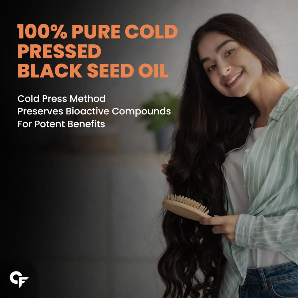 Pure Cold Pressed Black Seed Oil (Kalonji Oil) for Hair Growth & Skin Care - Virgin Grade Nigella Sativa - 100ml - Natural Remedy for Dandruff, Dry Scalp & Healthy Hair - Perfect for DIY Beauty & Aromatherapy