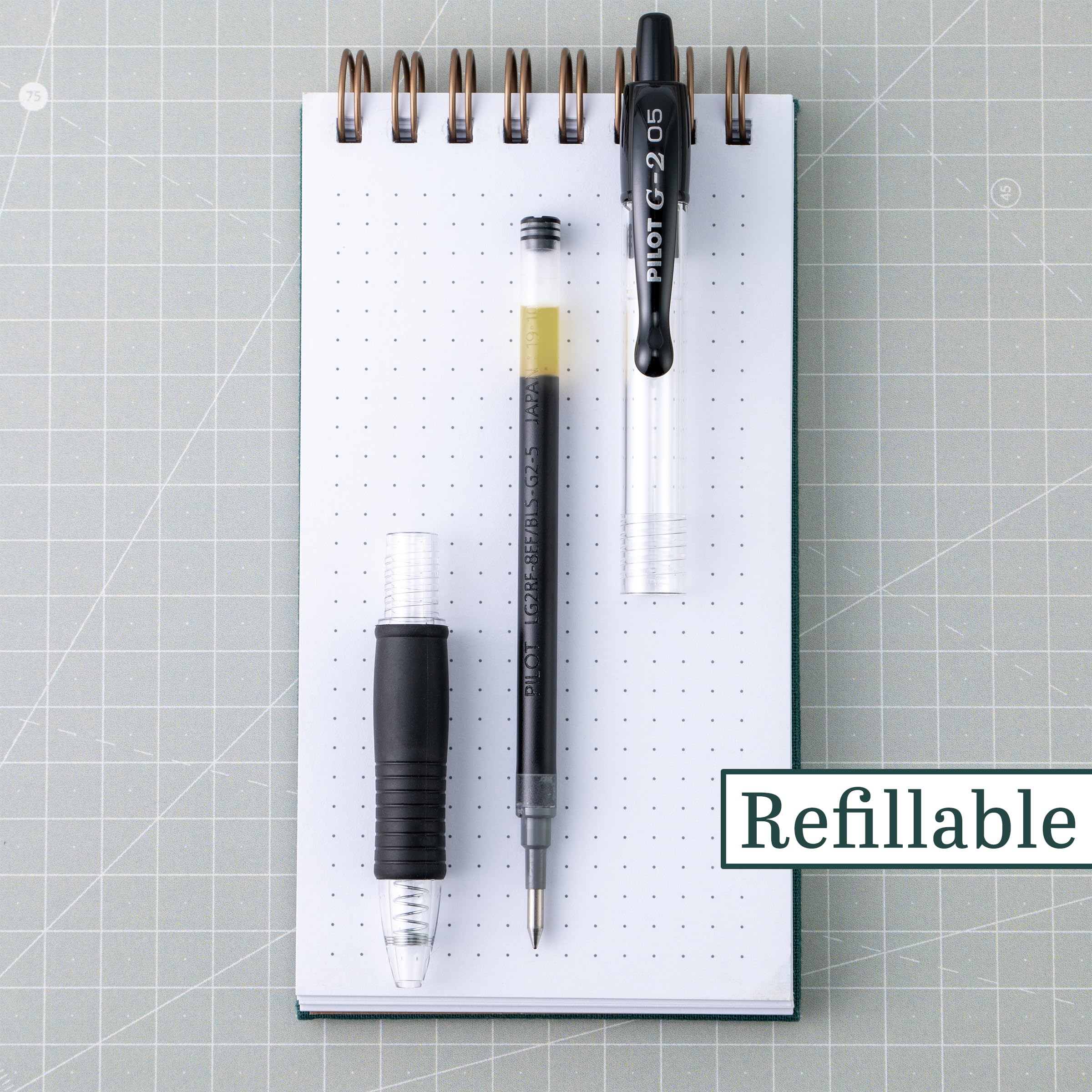 Pilot G2 Premium Gel Roller Pens - 12 Pack Black Ink, 0.5mm Extra Fine Point for Smooth Writing - Perfect for Office, School, Note Taking & Journaling