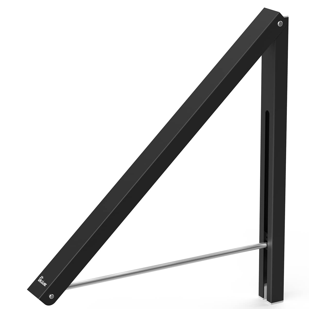 Wall Mounted Retractable Folding Clothes Drying Rack - Space Saving Laundry Room Organizer, Aluminum Clothes Hanger for Closet Storage with Easy Installation (Black) - Perfect for Small Apartments, Dorm Rooms & Tight Spaces