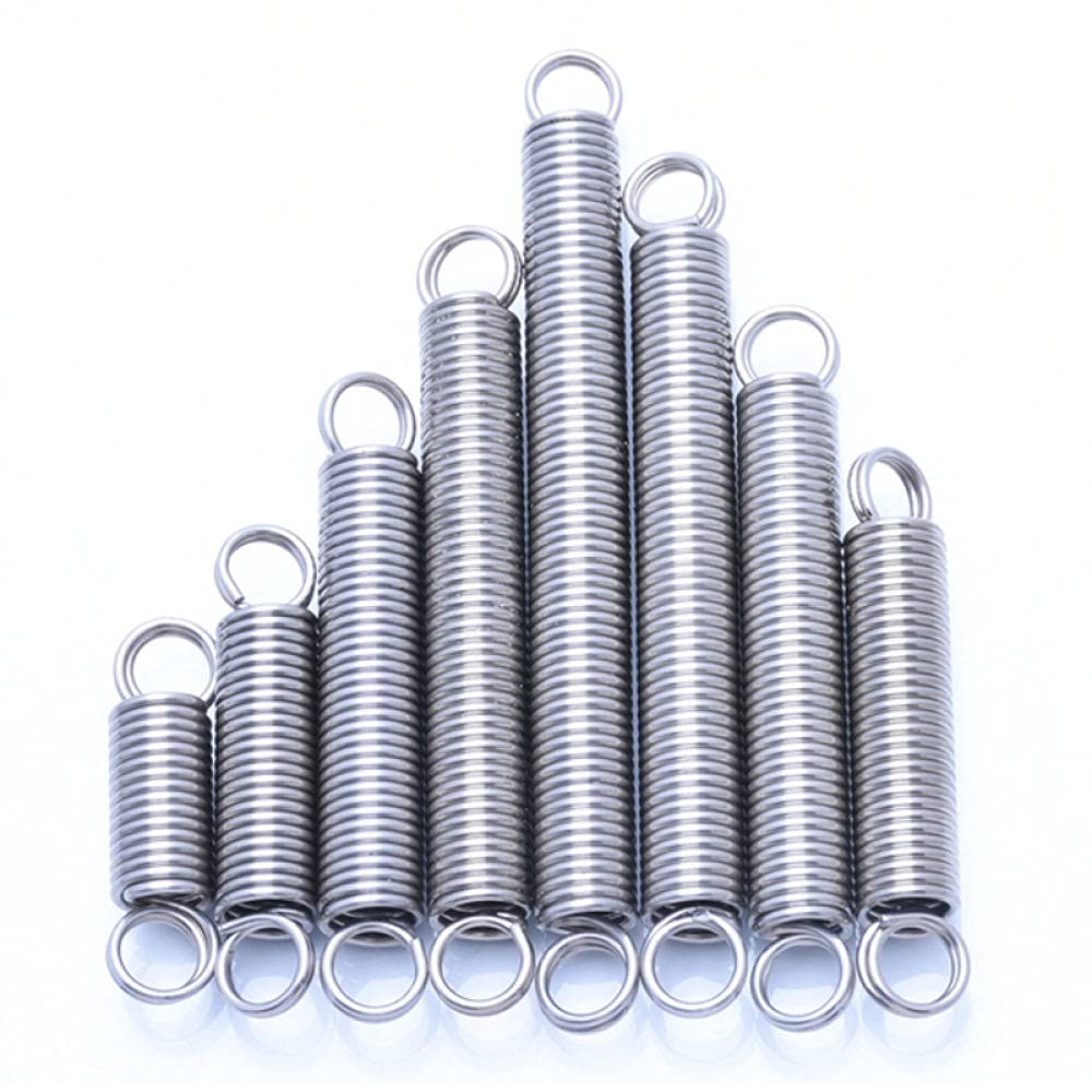 0.6mm Wire Diameter 7mm Outer Diameter Small Tension Springs - 5pcs Extension Coil Springs for DIY Projects, Jewelry Making, and Mechanical Repairs