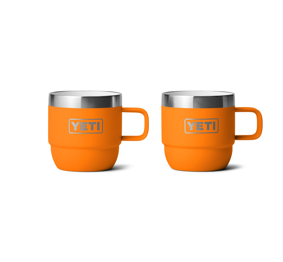 Rambler 6 oz Stackable Mugs (2 Pack) - Insulated Stainless Steel Camping Cups for Coffee, Tea & Outdoor Adventures - Perfect for Hiking, Picnics & Travel