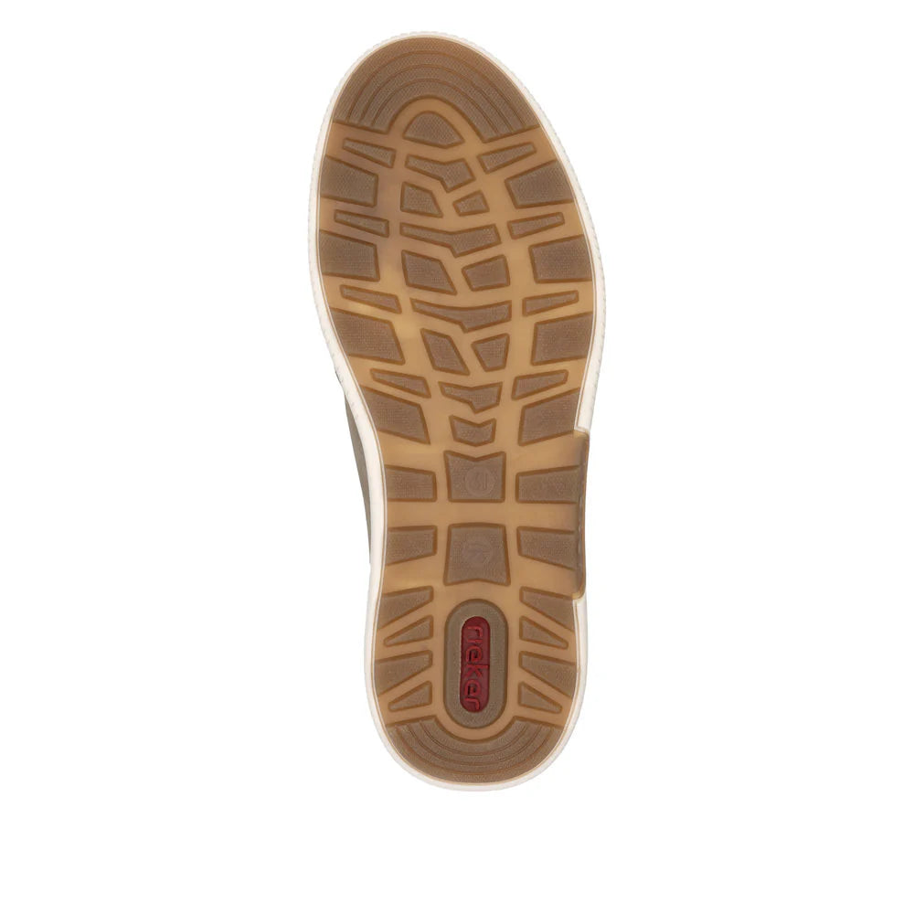 Rieker B3354 Tan Men's Casual Loafers - Comfortable Slip-On Shoes for Business, Office & Daily Wear