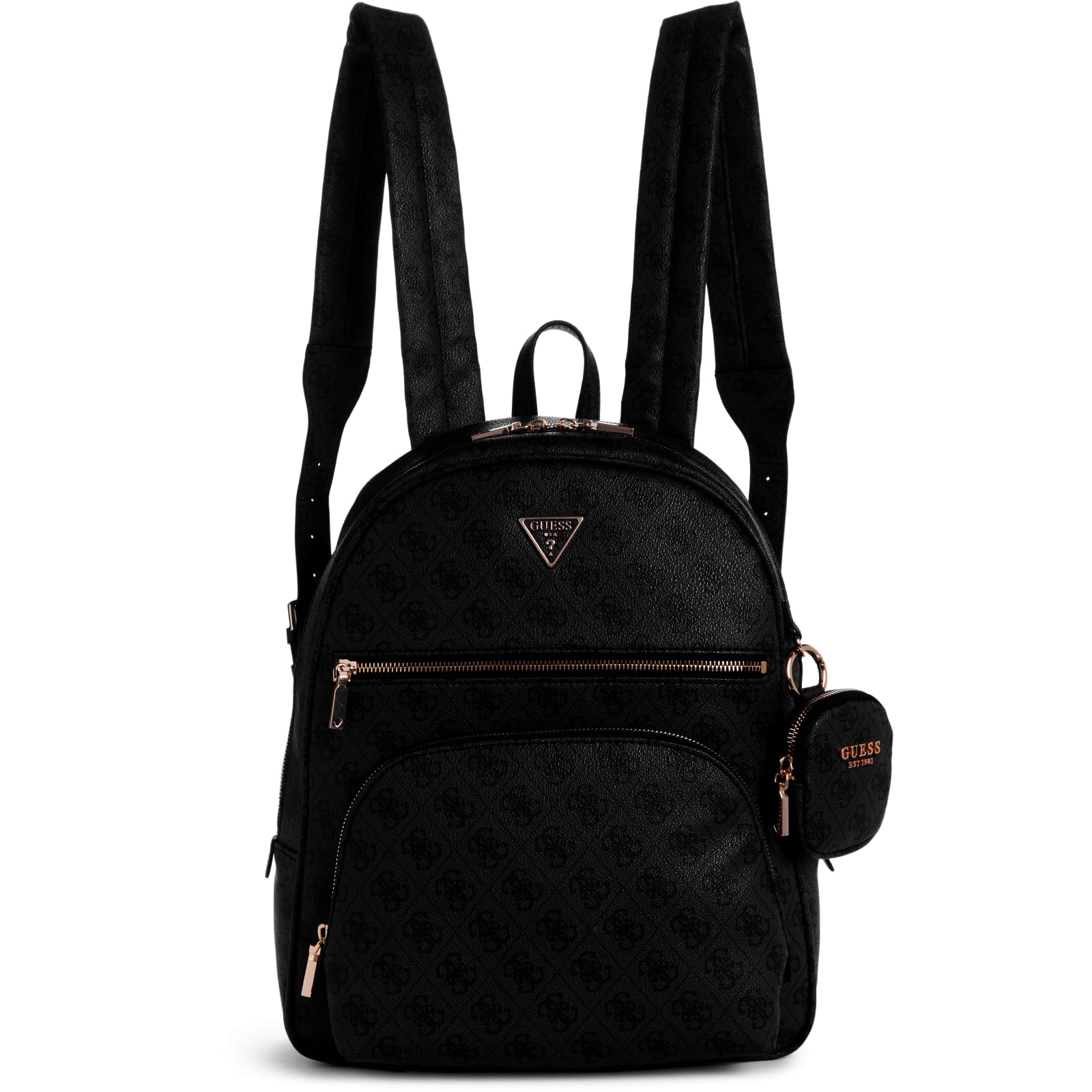 GUESS Power Play Large Tech Backpack for Laptop - Coal Logo Design, Durable Travel Backpack with USB Charging Port, Perfect for Work, School & College Students, Business Commuters & Weekend Getaways
