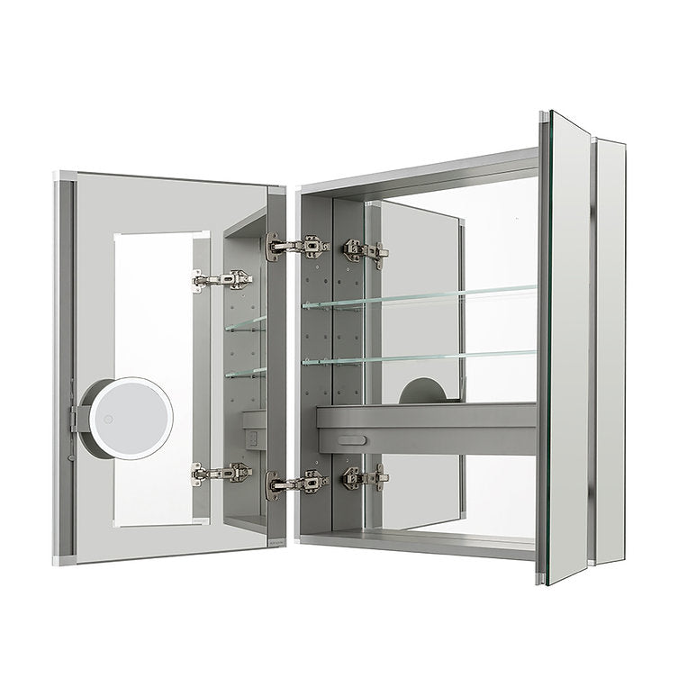 Aquadom Royale 30x30 Inch Bathroom Medicine Cabinet with Mirror - Perfect for Bathroom Storage & Organization