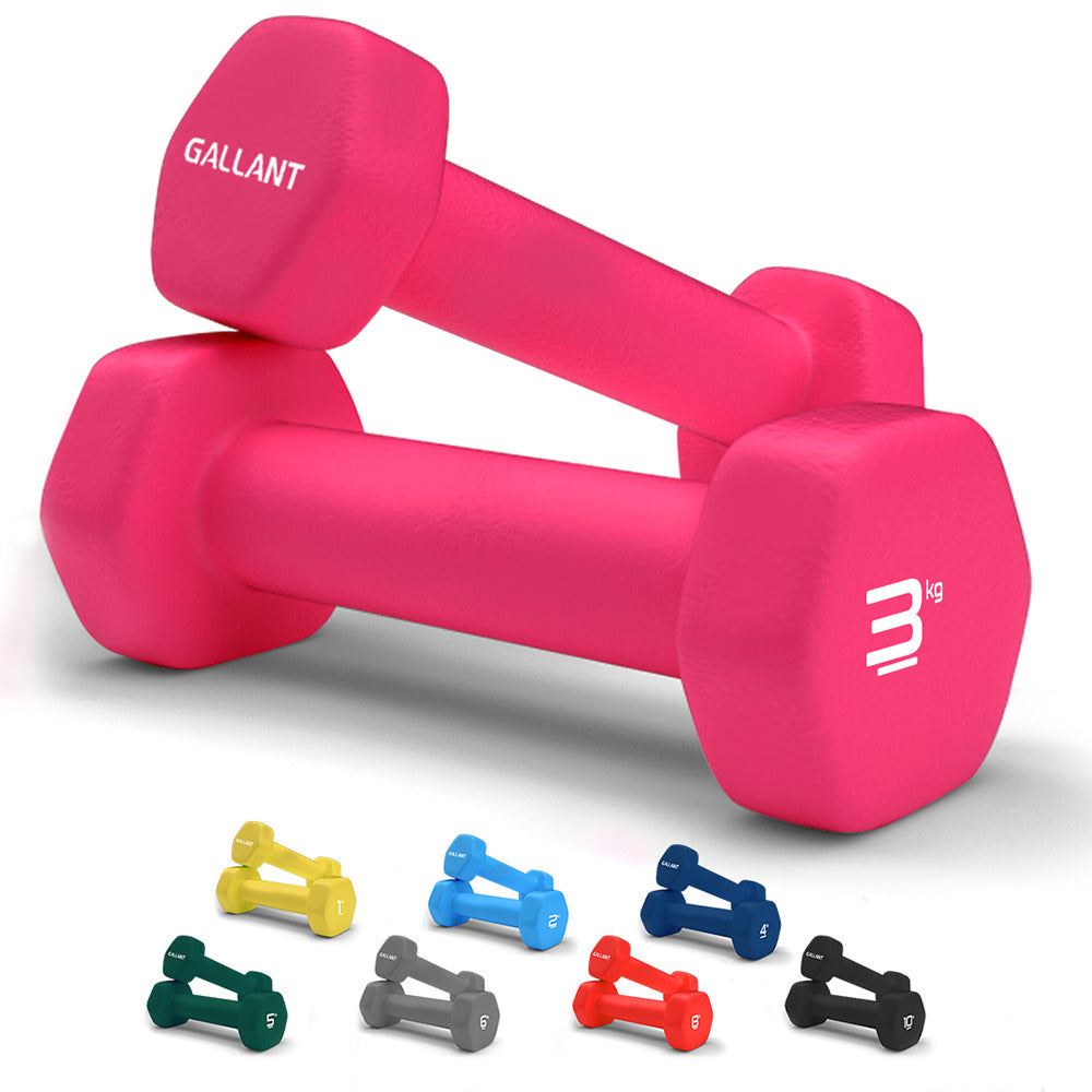 Premium Neoprene Dumbbell Set for Home Gym, Fitness & Aerobic Exercise - 2-Pack Iron Hand Weights for Strength Training, Cardio Workouts & Toning