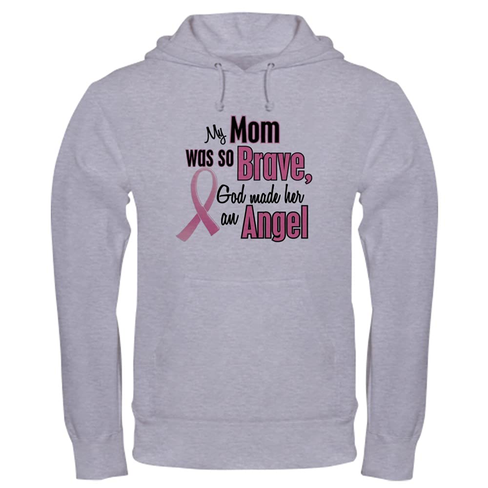Angel Mom BC Hooded Sweatshirt - Comfortable Pullover Hoodie for Women, Mothers & Breast Cancer Awareness - Perfect for Casual Wear, Fundraising Events & Support Groups