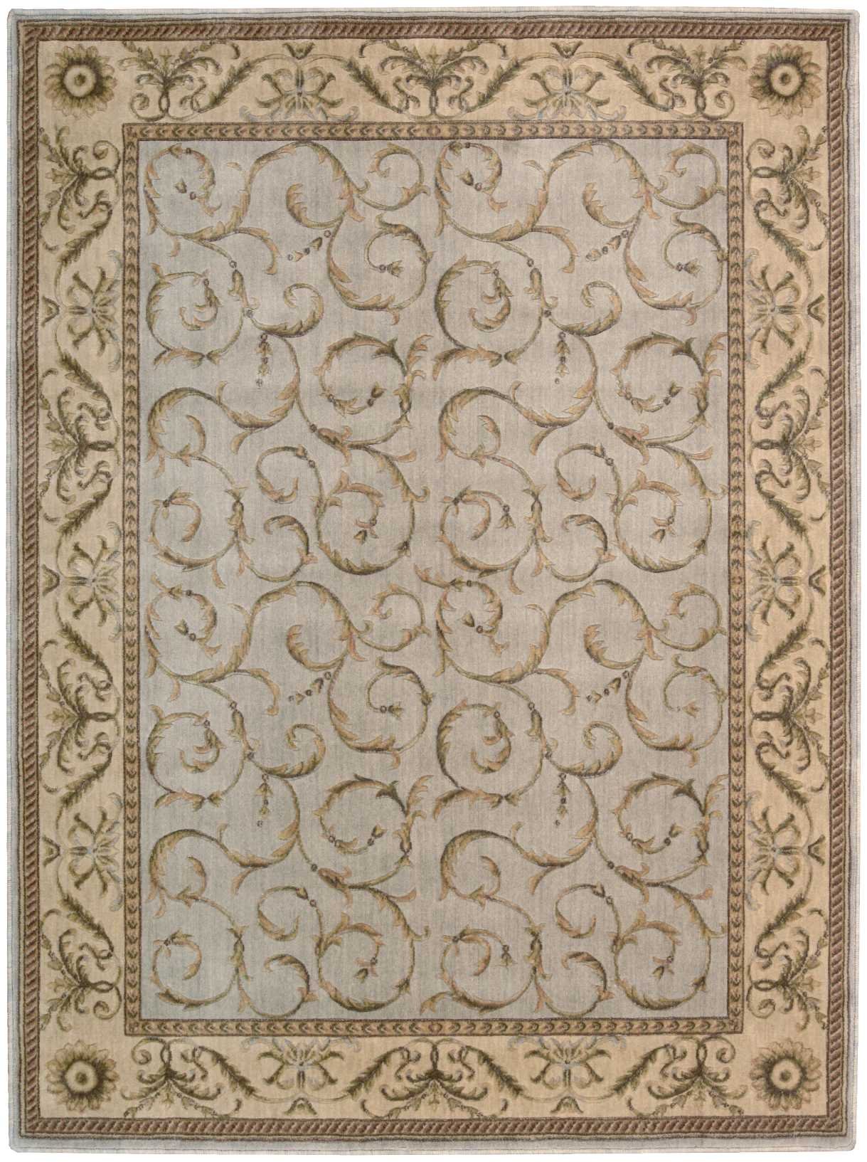 Nourison Somerset Blue Bordered 2' x 5'9