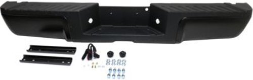 Black Steel Rear Bumper for 2013-2015 Ford F-250 Super Duty & F-350 Super Duty Trucks - Heavy Duty Replacement Bumper (FO1103174) - Perfect for Off-Roading, Towing, and Truck Upgrades