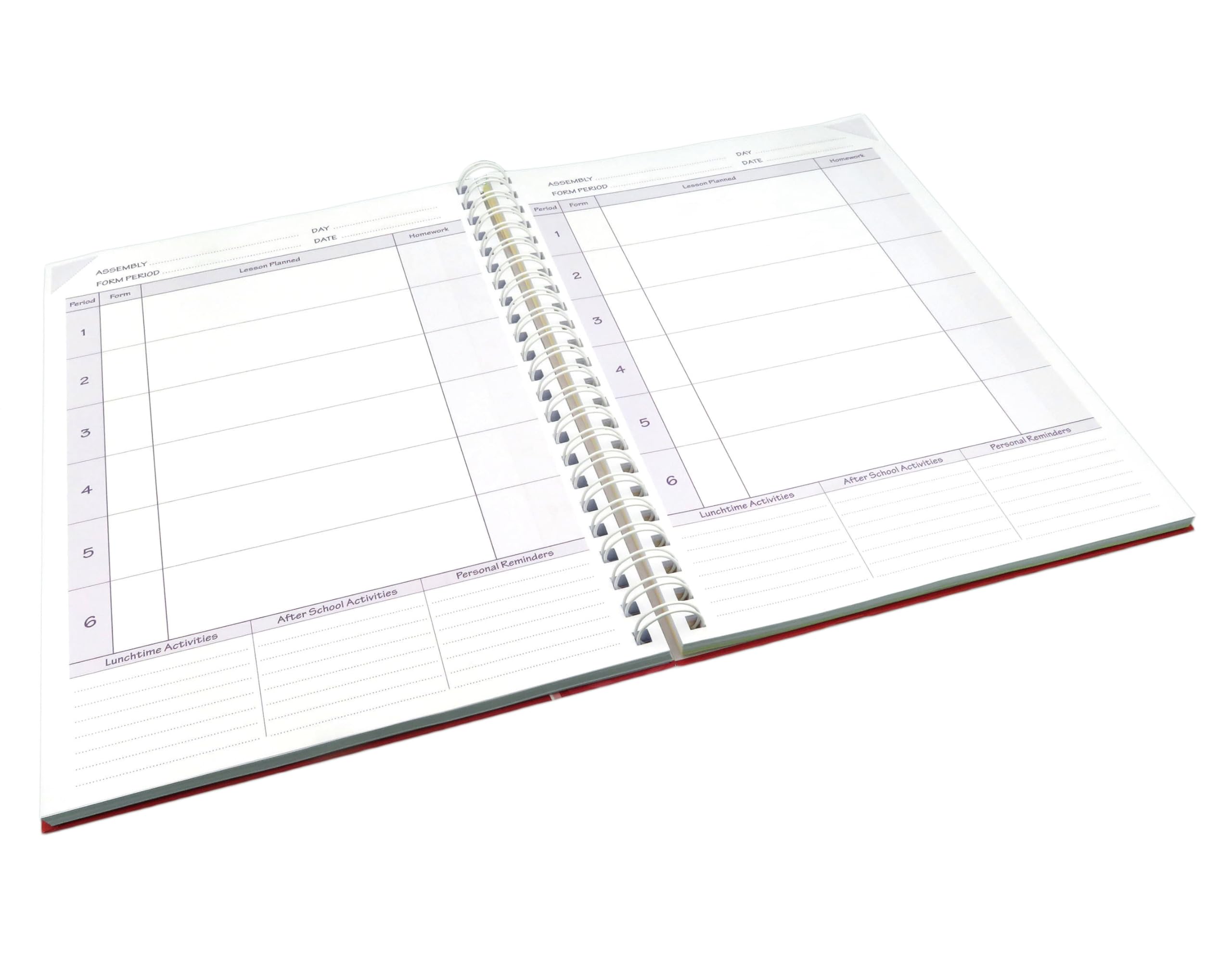 2025-2026 Teacher Planner A4 Size - 6 Period Orange Academic Lesson Plan Book for Educators (TP3-O) | Perfect for Classroom Organization, Homeschooling & Teacher Gifts