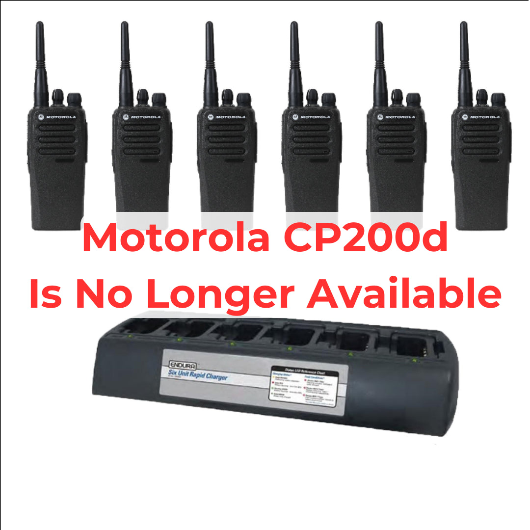 Motorola CP200d MotoTRBO 6-Pack Two-Way Radios with Endura Multi-Unit Charger - Reliable Communication for Construction, Security & Outdoor Adventures
