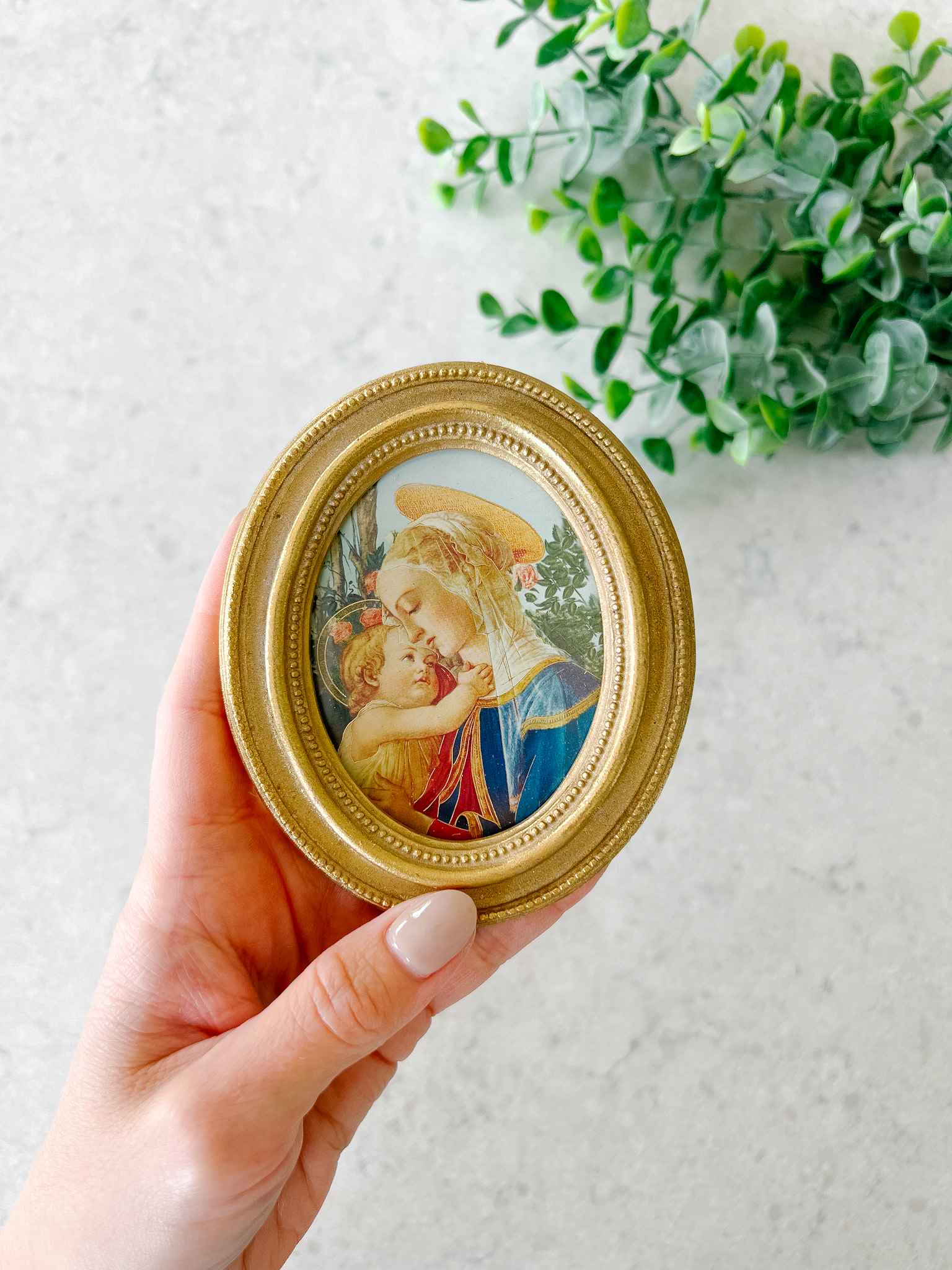 Petite Madonna and Child Framed Art - Religious Home Decor for Wall, Perfect for Living Room, Bedroom & Church