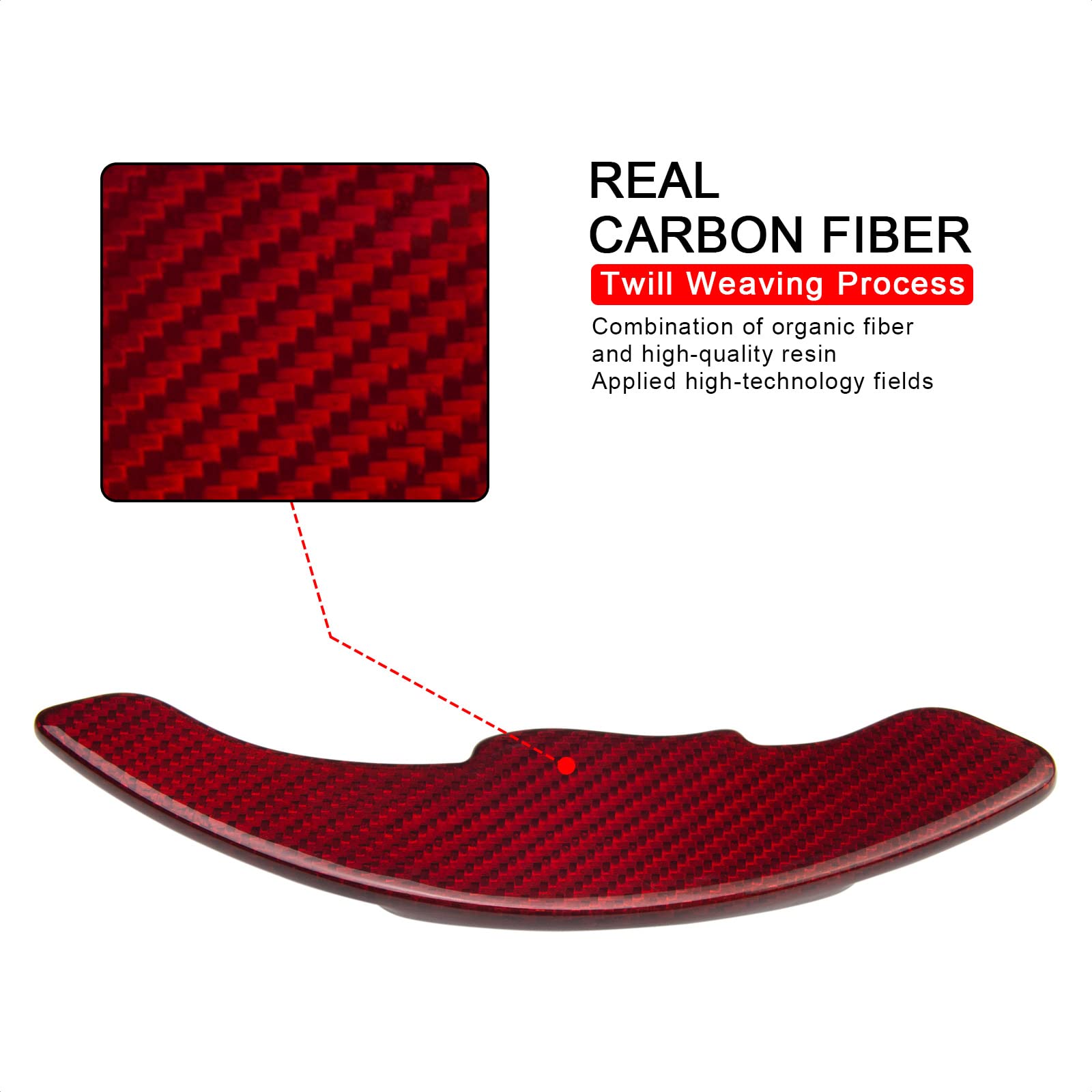 Premium Real Carbon Fiber Steering Wheel Shift Paddle Extender - Compatible with Honda Civic, Accord, CR-V, Odyssey & Acura MDX, RDX - Enhance Driving Performance for Racing & Daily Commute