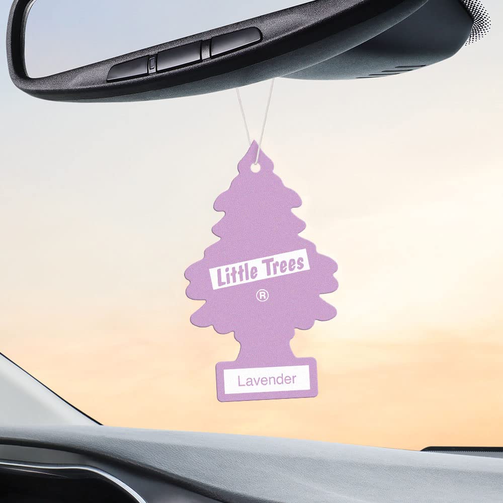 Little Trees Air Fresheners - 24 Pack Lavender Scented Car Air Fresheners | Long Lasting Fragrance for Auto, Home & Office | Hanging Tree Design for Fresh Air in Vehicles, Closets & Small Spaces