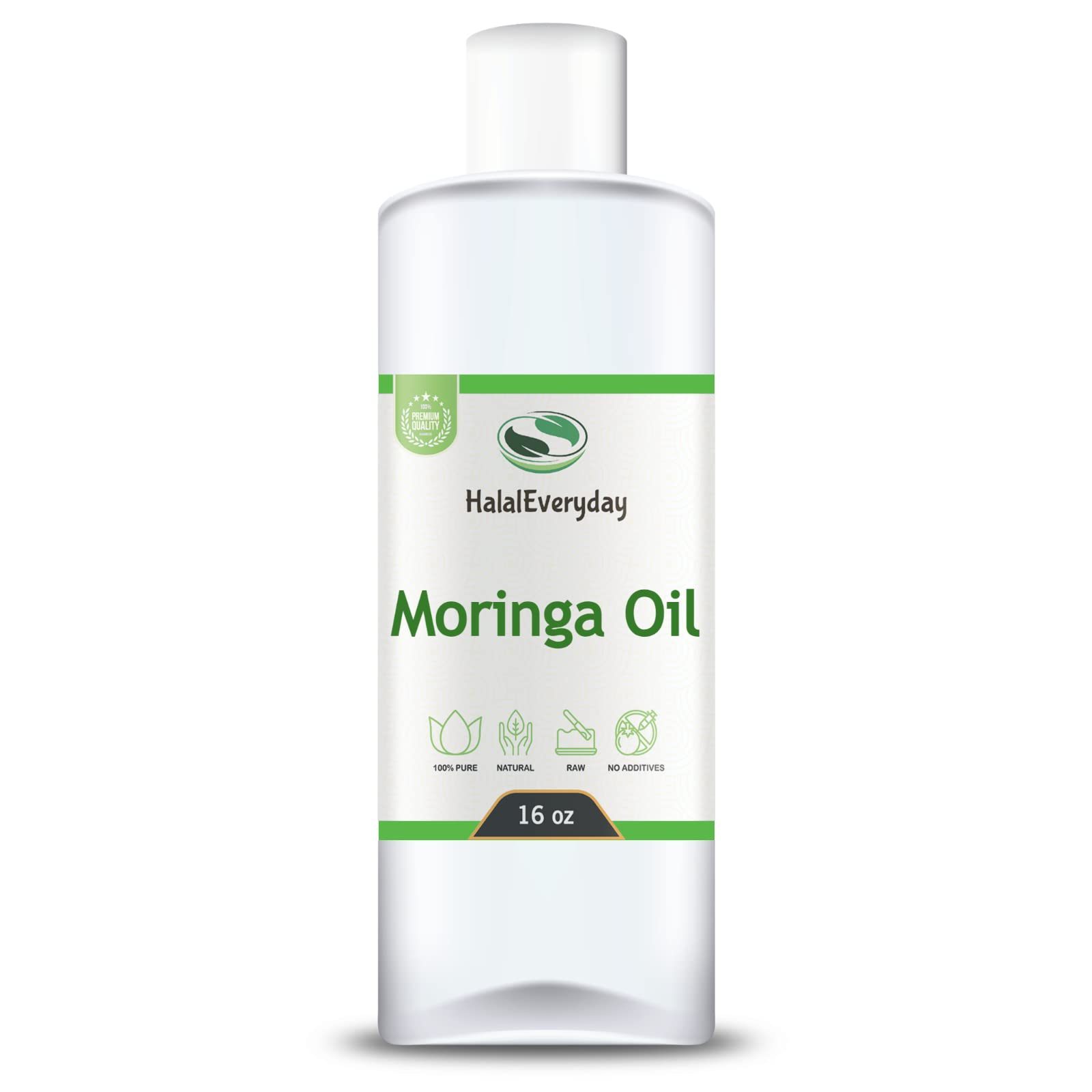 100% Pure Organic Unrefined Virgin Moringa Oil - Cold Pressed Natural Carrier Oil for Skin, Hair & Face Care | Cosmetic & Food Grade | 16 fl oz | Perfect for Massage, DIY Beauty Recipes & Cooking