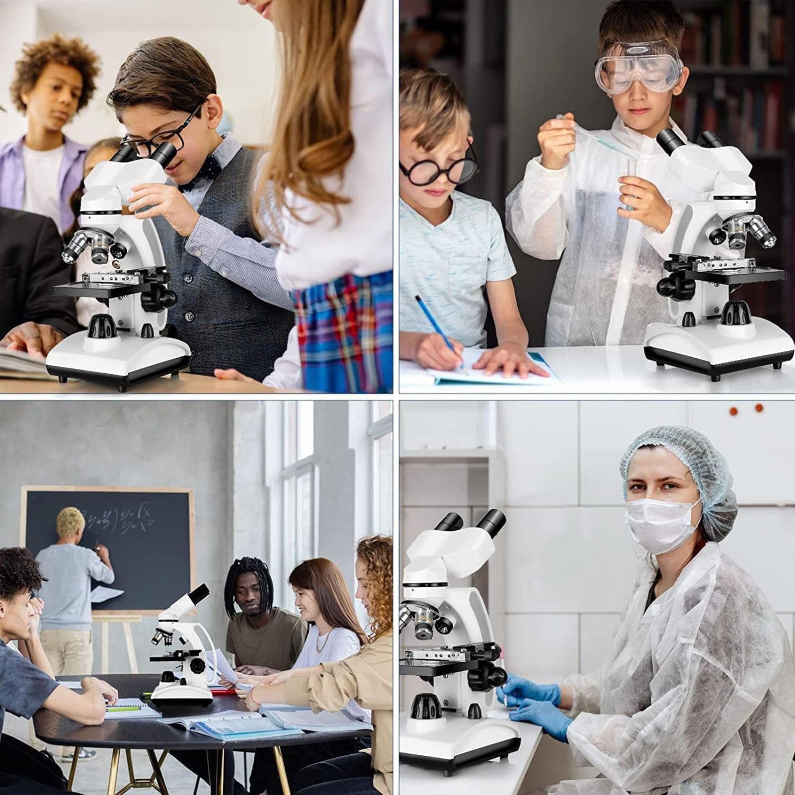 6000x 10000x 15000x Magnification Binocular Microscope for Adults & Students - Dual LED Illumination with Phone Adapter & Storage Bag - Perfect for Lab Experiments, School Science Projects & Home Biology Studies