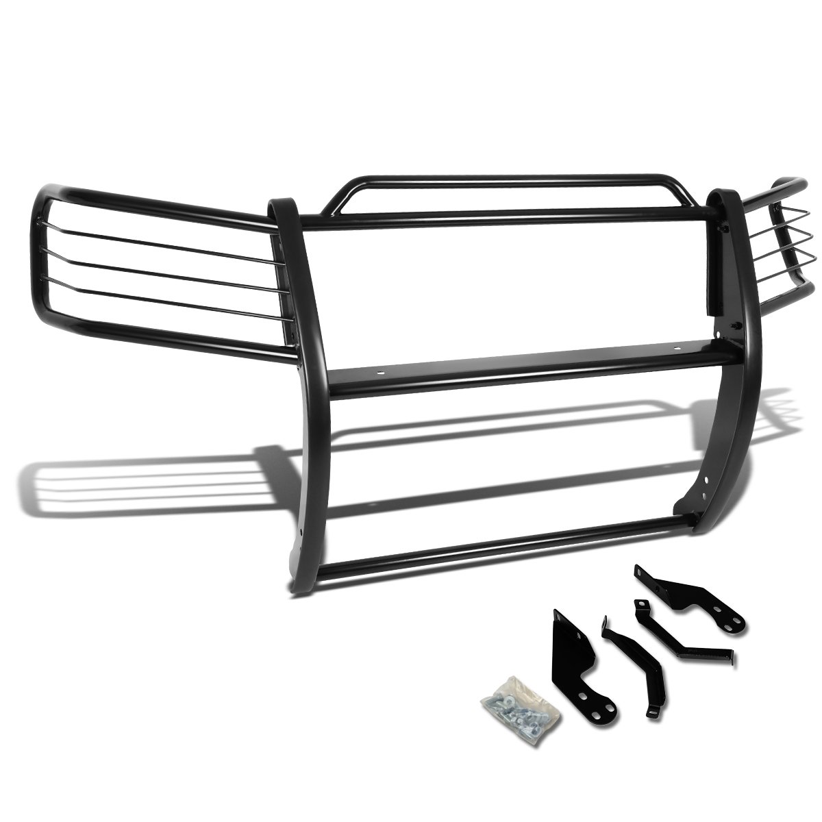 DNA Motoring GRILL-G-053-BK Black Front Bumper Brush Grille Guard for Trucks & SUVs - Heavy Duty Protection & Stylish Upgrade for Off-Road Adventures