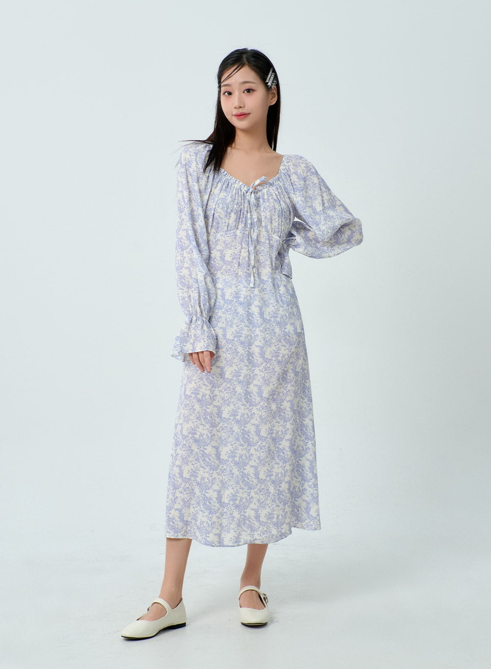 Floral Print Maxi Dress for Women - Elegant Summer Beach Dress with Long Sleeves & Flowy Design | Perfect for Vacations, Weddings, and Casual Outings