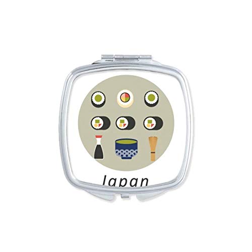 DIYthinker Traditional Japanese Sushi Design Portable Compact Double-Sided Pocket Mirror - Perfect for Makeup, Travel & Gift Giving