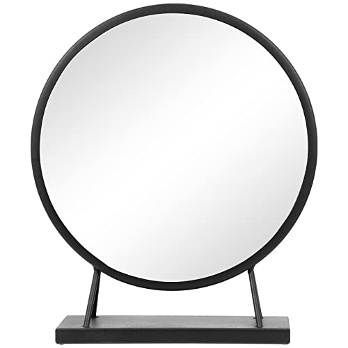FOMIYES Unique Round Vanity Mirror with Stand - Portable Desktop Makeup Mirror for Home, Travel & Salon Use - Perfect for Makeup, Skincare & Hair Styling