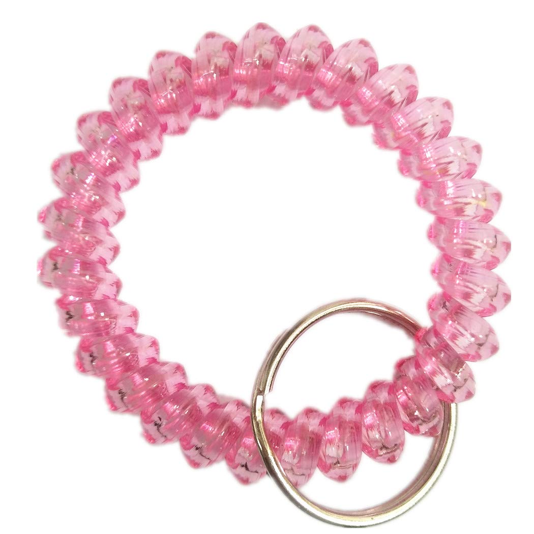 Durable Spiral Wristband Keychain - Pack of 5, Spring Coil Bracelet for Keys & Wristbands | Perfect for Gym, Home Organization & Outdoor Activities
