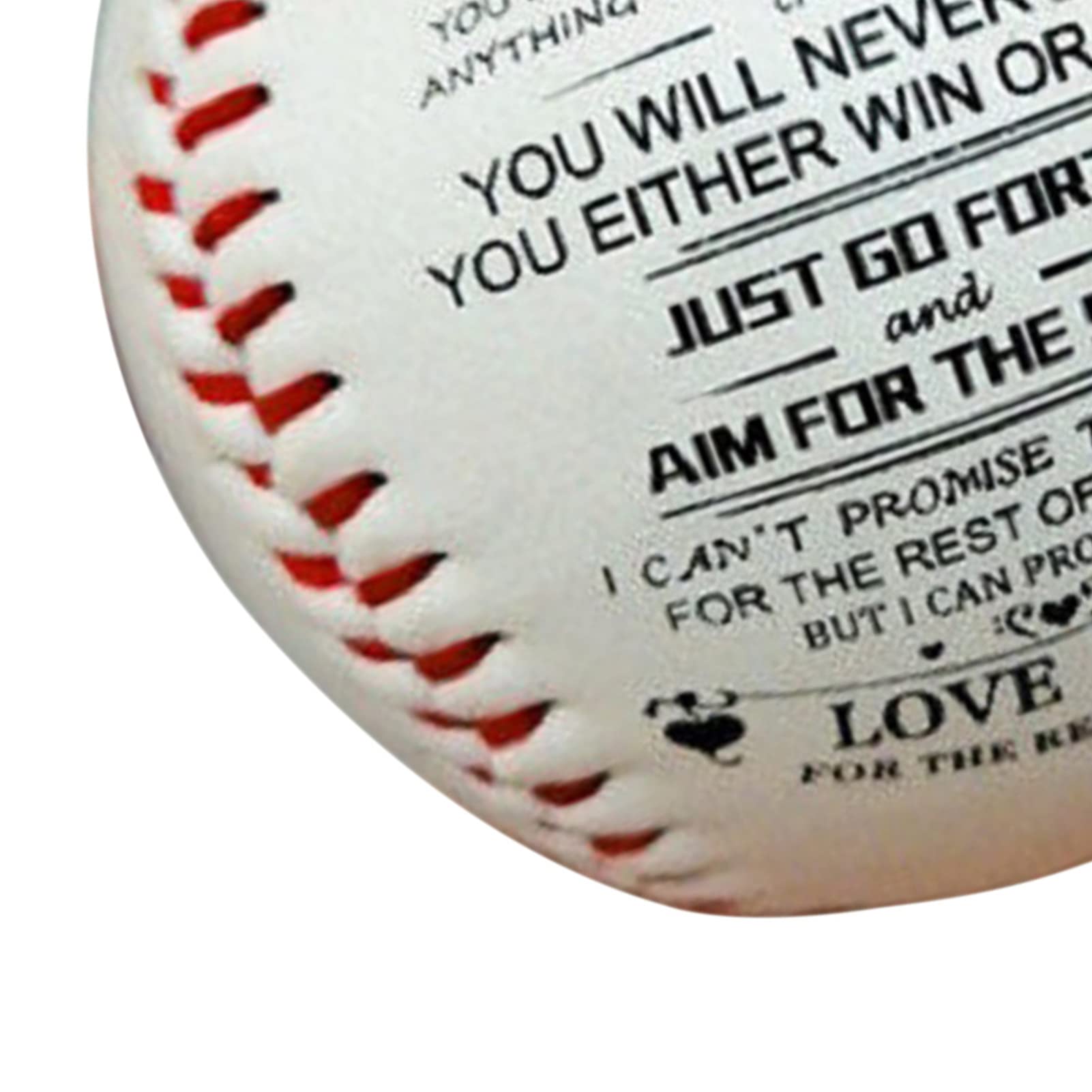 Hollow Design Rubber Baseballs with Inspirational Words - Lightweight, High Elasticity, Durable Softballs for Indoor & Outdoor Practice - Perfect Valentine's Day Baseball Gifts for Players & Coaches