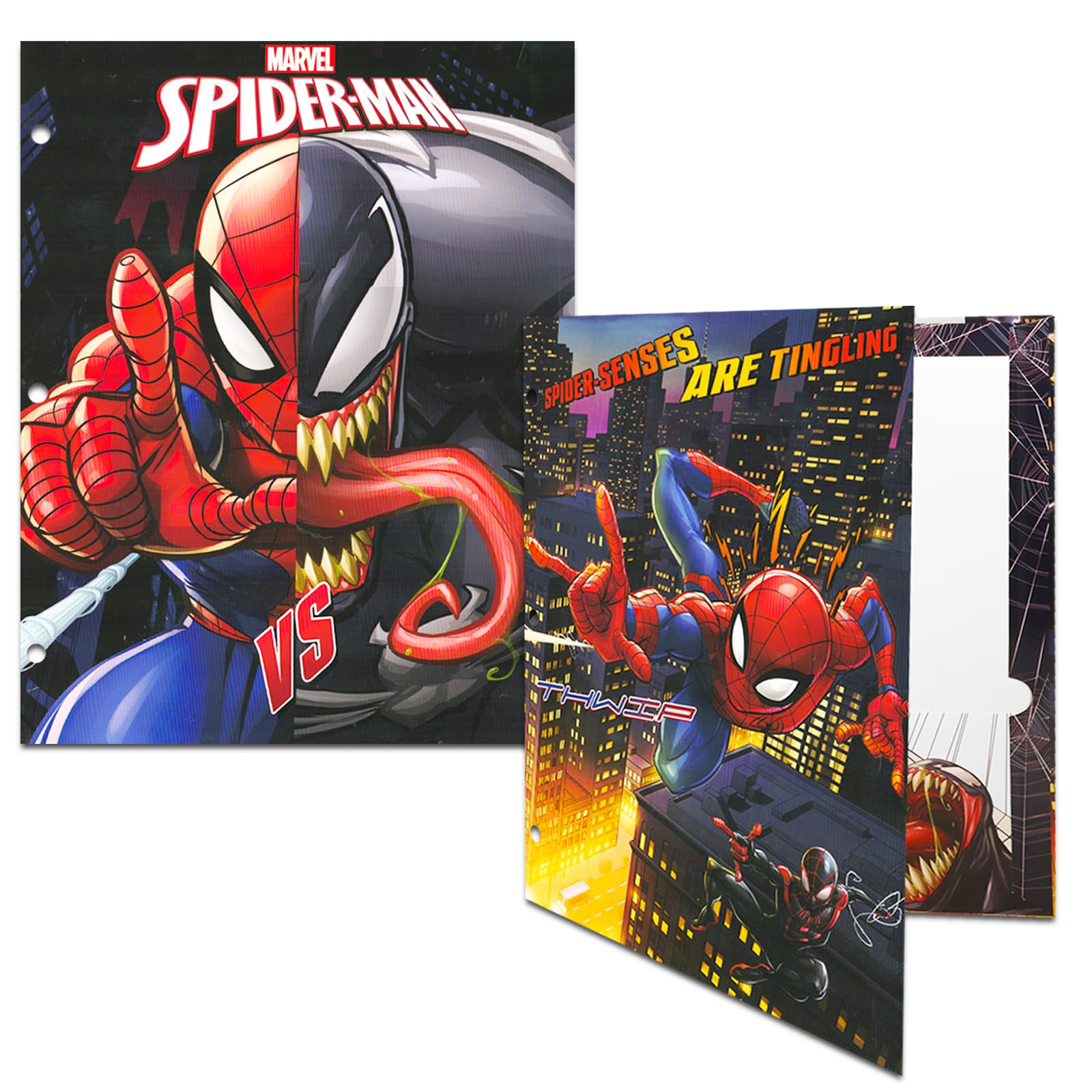 Marvel Spiderman School Supplies Set - Bundle With Spiderman Folder, Notebook, Erasers, Stickers, Pencils & More | Avengers Back to School Essentials for Kids, Boys & Girls | Perfect for Classroom, Homework & Gift Giving