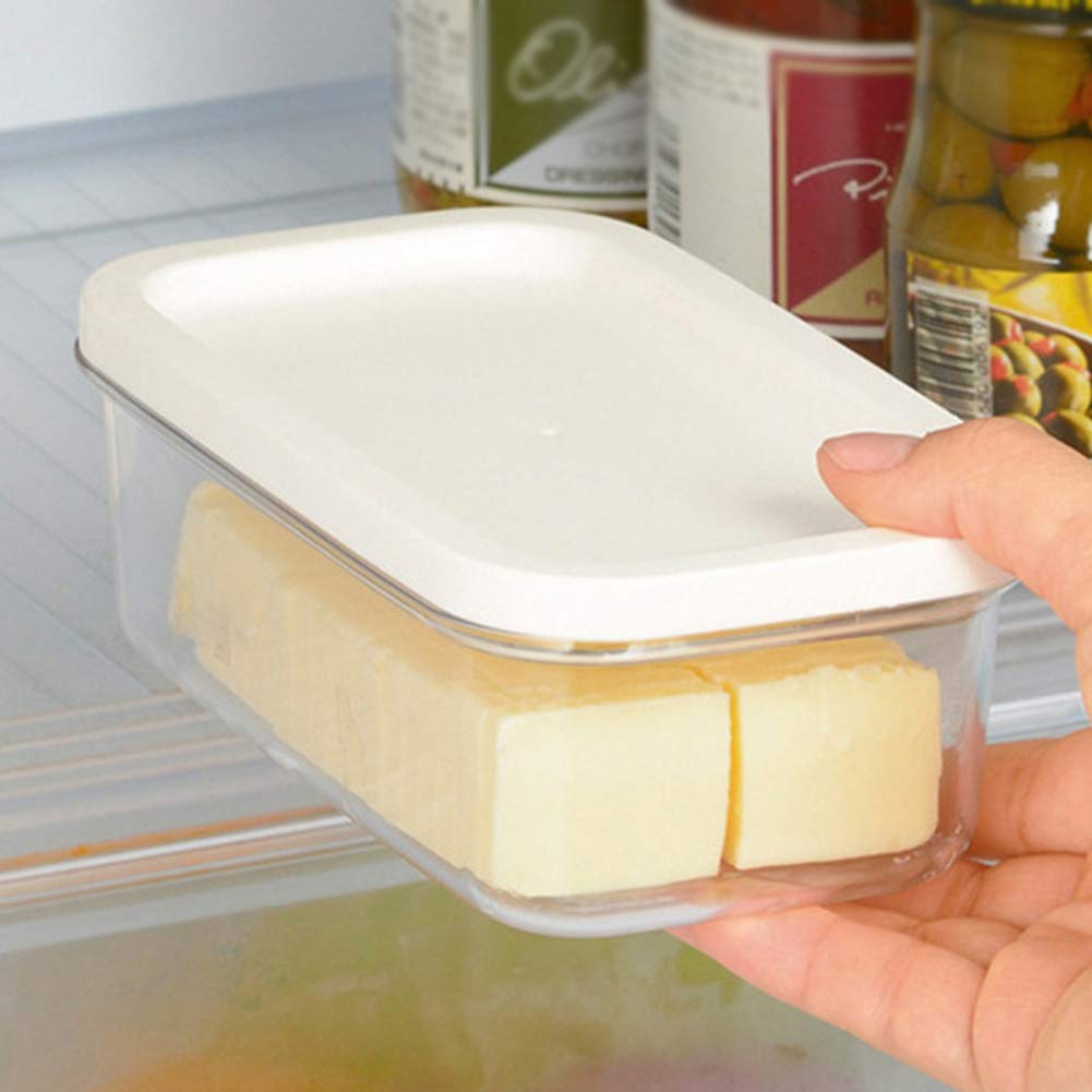 Bamboo Lid Butter Dish - Airtight Butter Keeper Container for Fresh Butter Storage | Rectangle Food Storage Box for Kitchen, Dining Table & Picnic Use