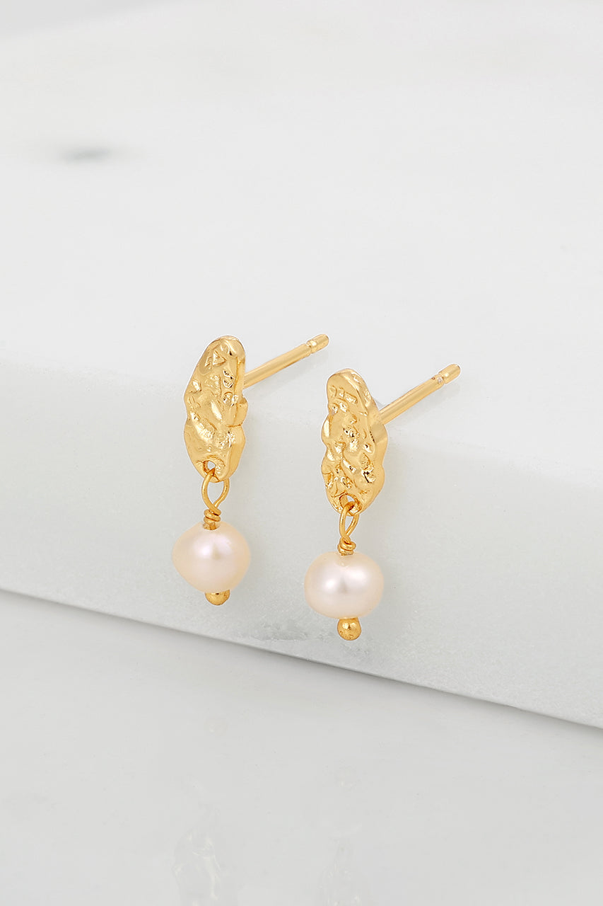 Helena Pearl Earrings for Women - Classic White Freshwater Pearl Stud Earrings - Perfect for Weddings, Parties & Everyday Elegance