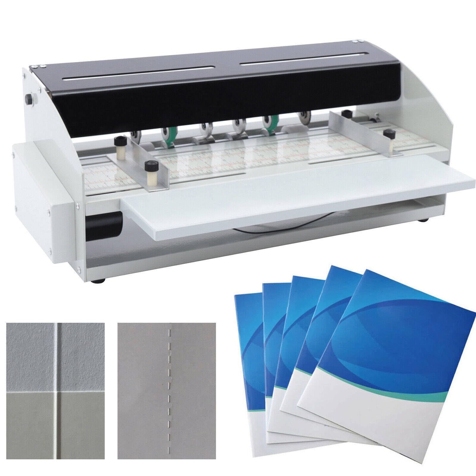3-in-1 Electric Paper Creasing and Scoring Machine - 18 Inch Adjustable Card Creaser, Perforator & Cutter for Invitations, Tickets, Greeting Cards - Perfect for DIY Crafting, Wedding Invitations & Business Stationery (Model QY-H500)