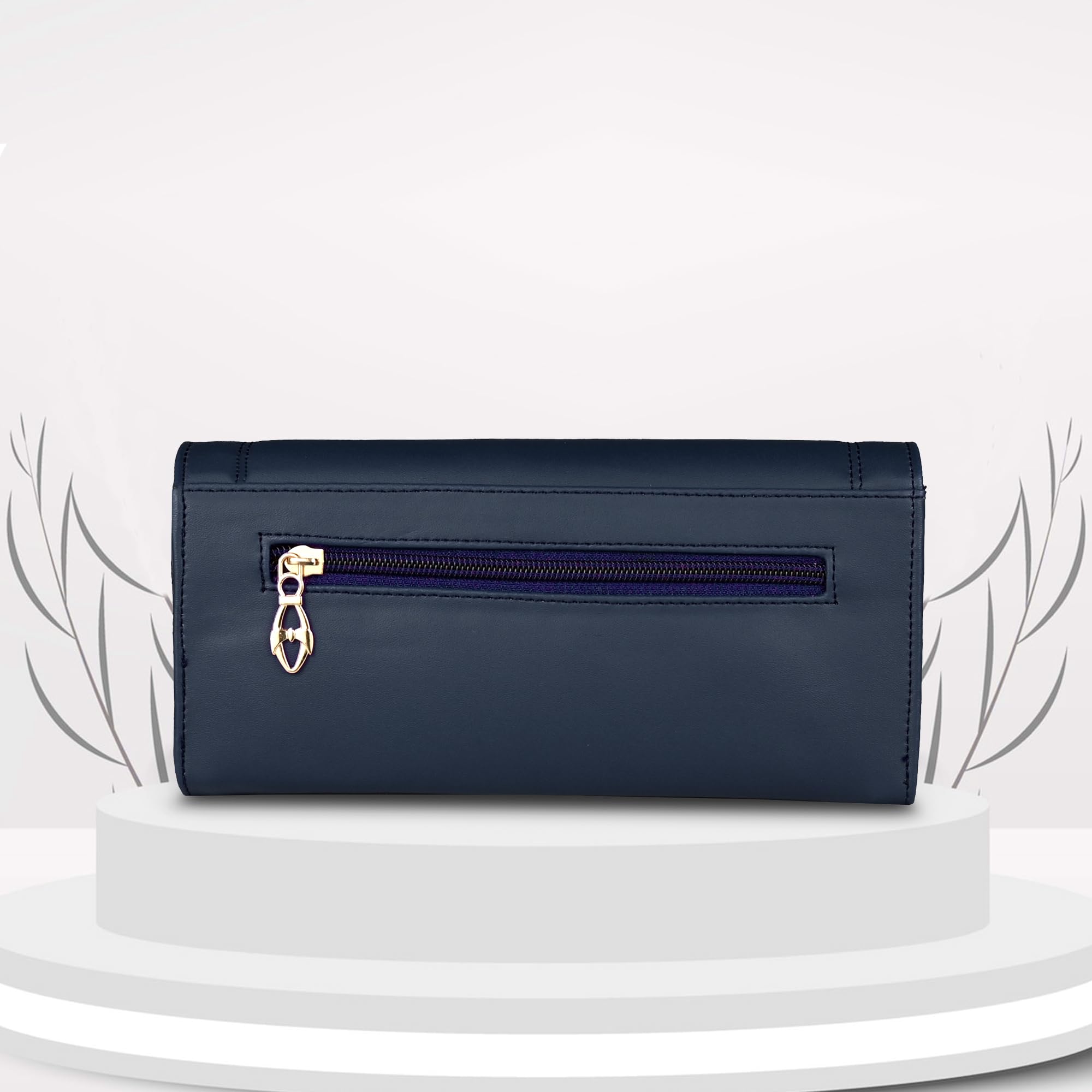 ALSU Women's Wallet with Phone Pocket & Card Slots - Stylish Clutch Purse for Cash, Coins, and Credit Cards | Perfect for Parties, Shopping, and Everyday Use (Blue)
