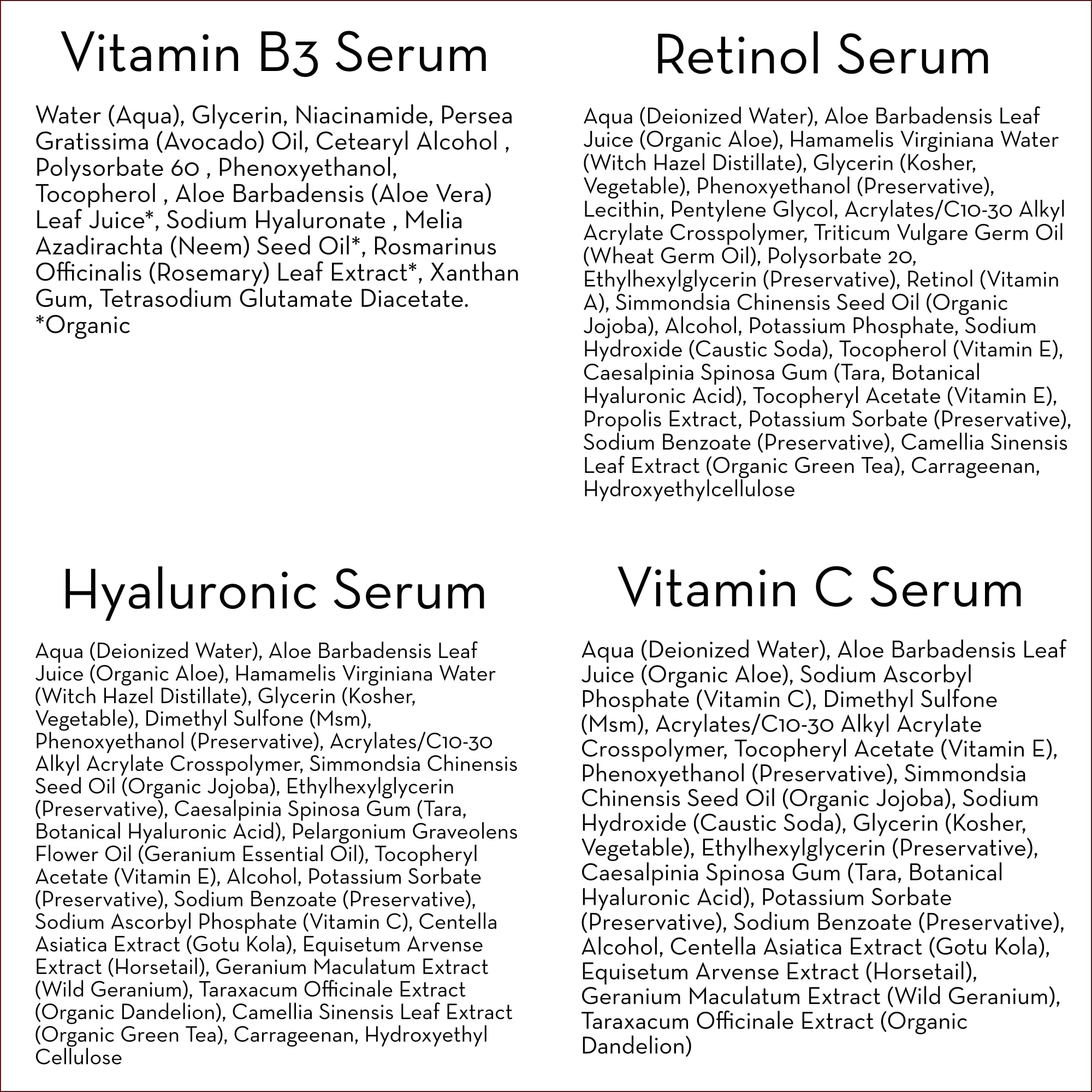 Pure Body Naturals Anti-Aging Facial Serum Set - Hyaluronic Acid, Retinol, Vitamin C & Niacinamide Serum for Glowing Skin - Perfect Skincare Gift for Women - Day & Night Moisturizing Routine