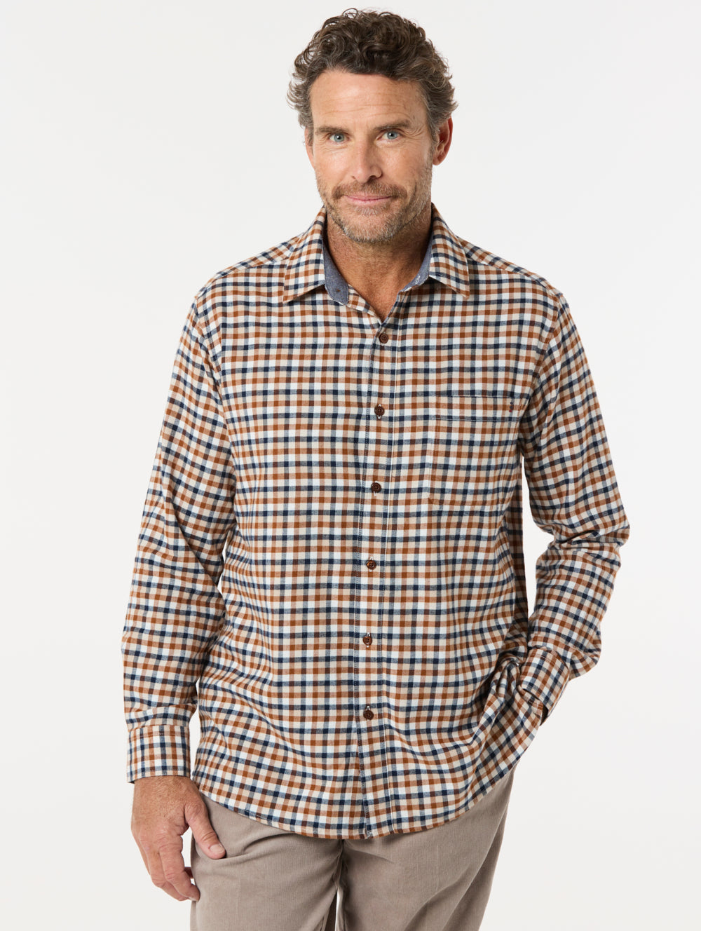 Premium Hester Cotton Brush Shirt for Men - Soft & Comfortable Casual Wear - Perfect for Office, Travel & Everyday Outfits
