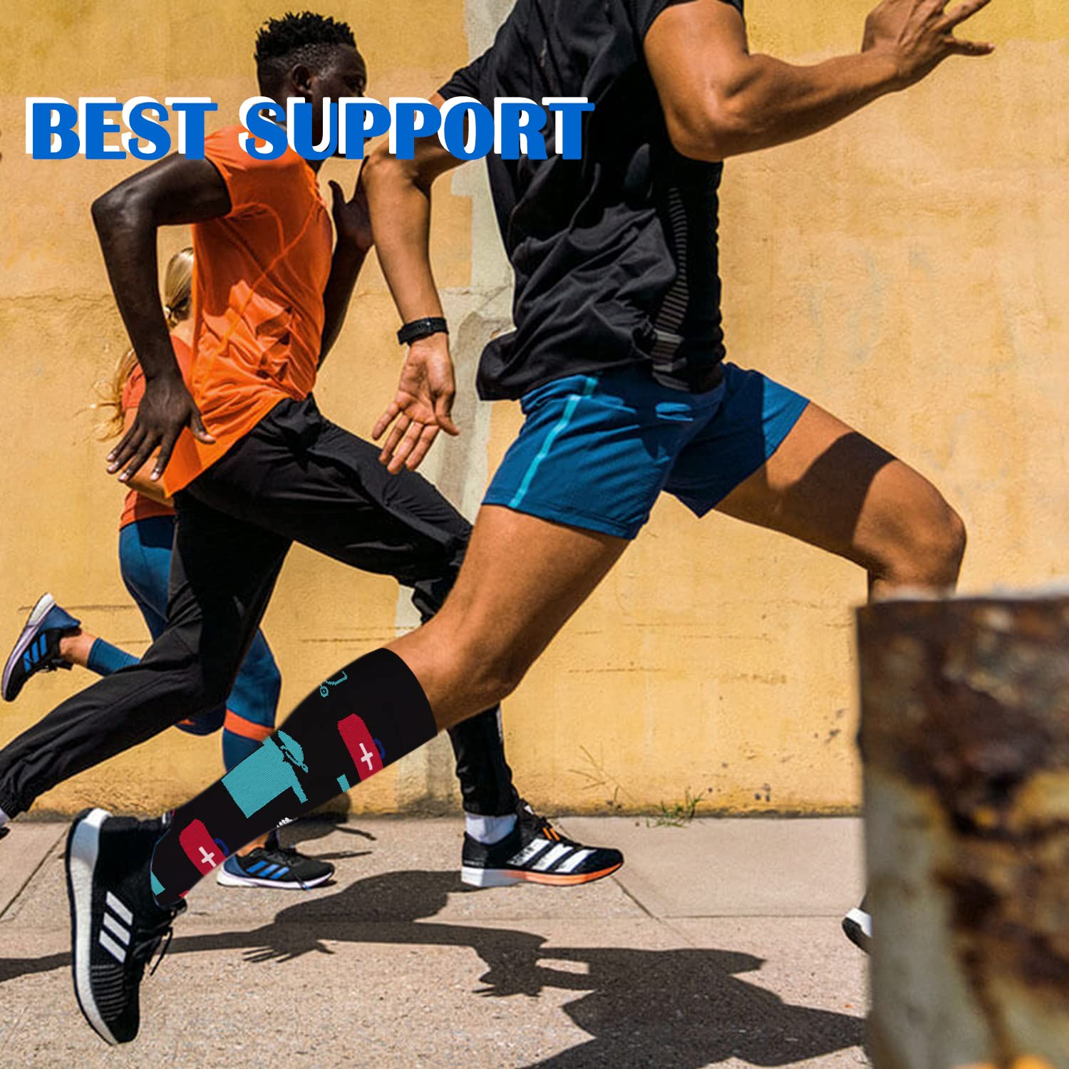 Aoliks Medical Compression Socks for Women & Men - Knee High Support Socks for Running, Nurses, Travel - Improve Circulation & Reduce Swelling - Perfect for Sports, Work & Long Flights