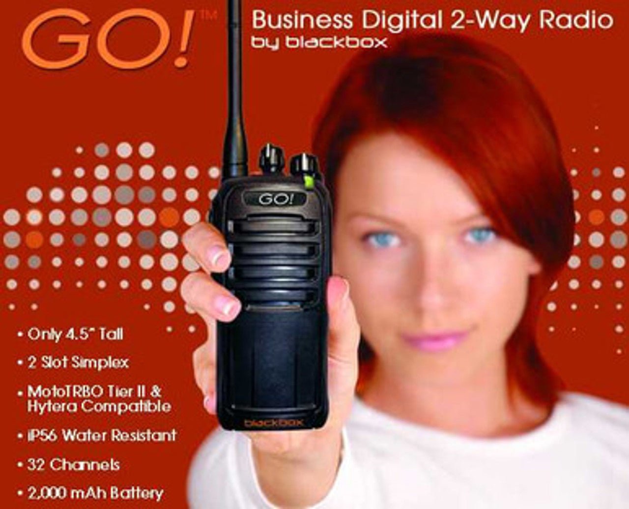 UHF Blackbox GO! Digital & Analog 2 Way Radio - Long Range Walkie Talkie for Outdoor Adventures, Construction Sites & Emergency Communication