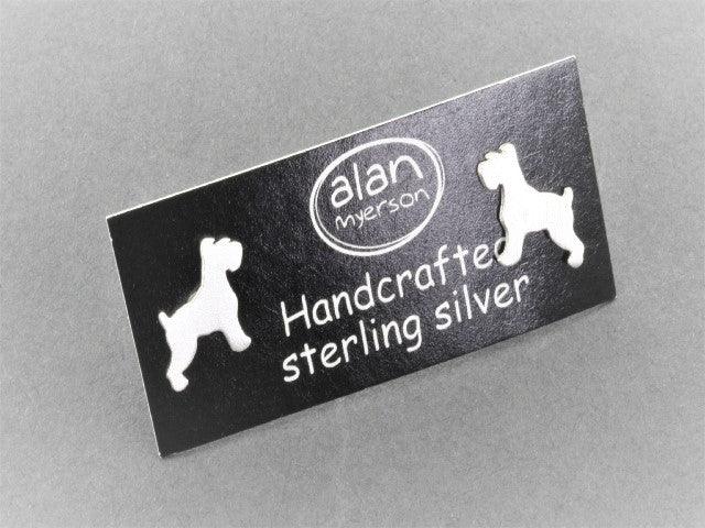 Premium Schnauzer Dog Stud - Sterling Silver Dog Collar Charm for Small & Medium Breeds - Perfect for Pet Fashion & Grooming Shows