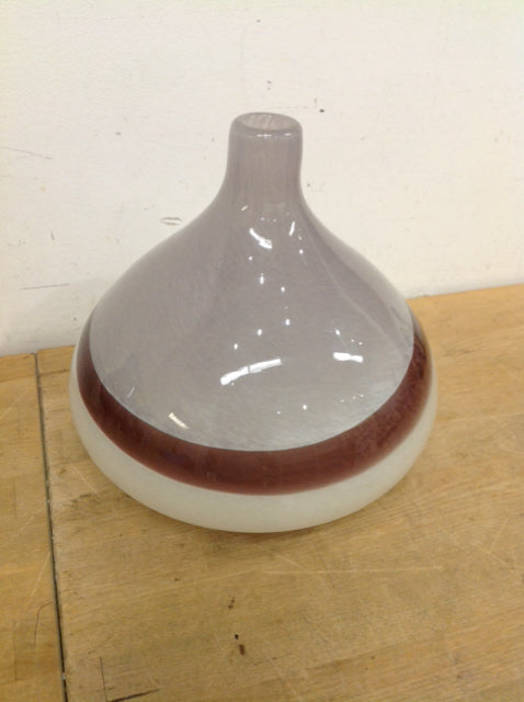 11 Inch Purple Art Glass Vase - Elegant Home Decor for Living Room, Dining Table & Wedding Centerpiece