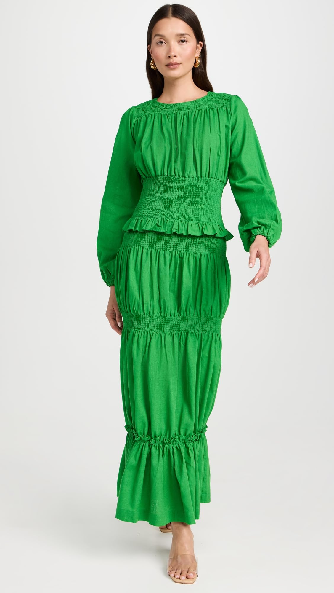 Orire Women's Gale Dress - Elegant Flowy Midi Dress with Short Sleeves, Perfect for Summer, Casual Outings, and Beach Vacations