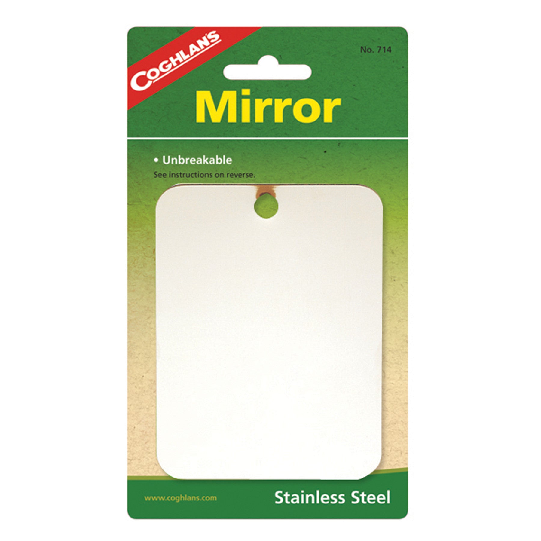 Coghlan's Stainless Steel Mirror - Compact & Durable Survival Mirror for Hiking, Camping & Emergency Kits | Outdoor Gear & Travel Essential