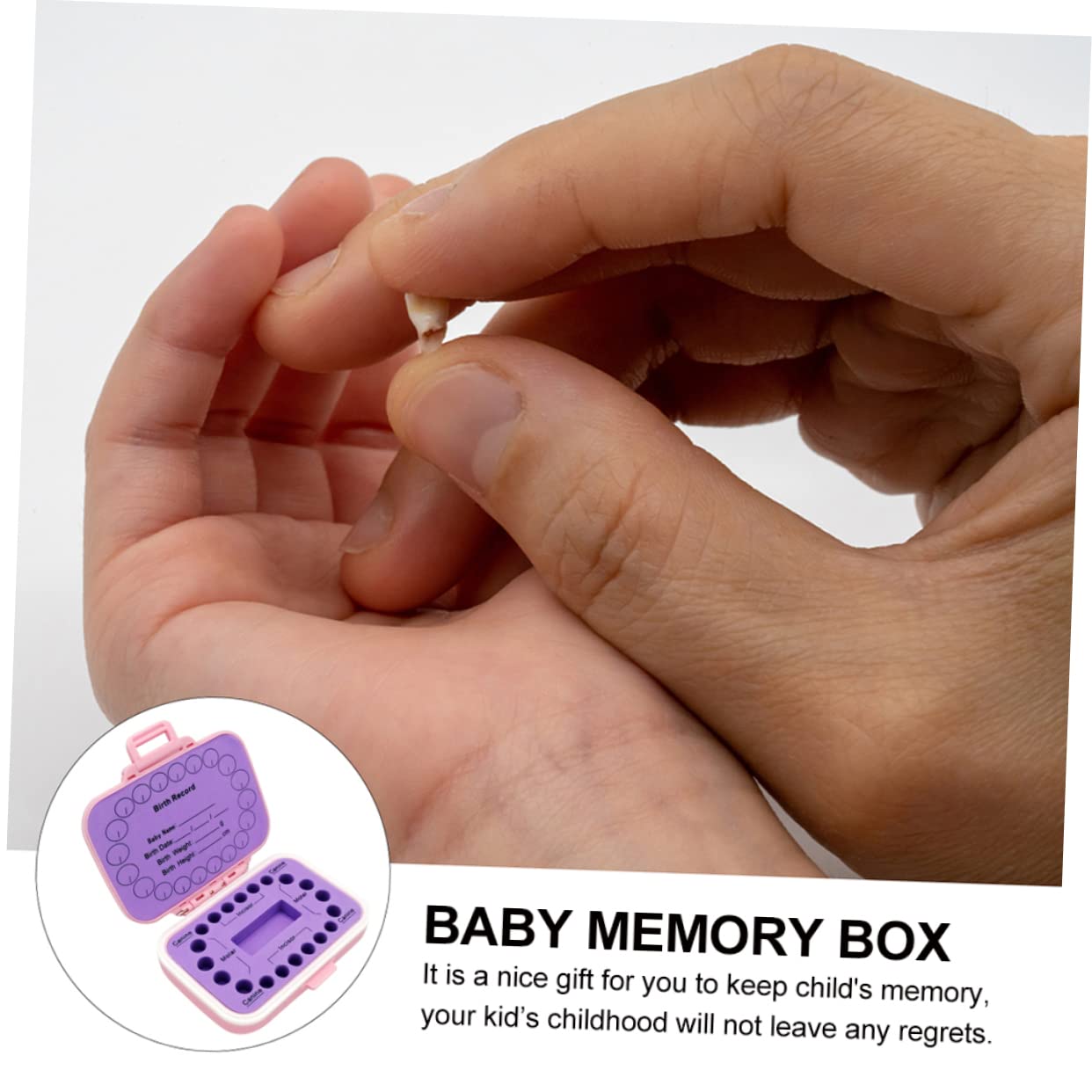 iFundom First Tooth Keepsake Box - Baby Teeth Organizer & Lost Tooth Holder - Safe PP Plastic Storage Container for Kids' Milestone Memories - Perfect for Baby Showers, First Tooth Loss, and Childhood Memorabilia