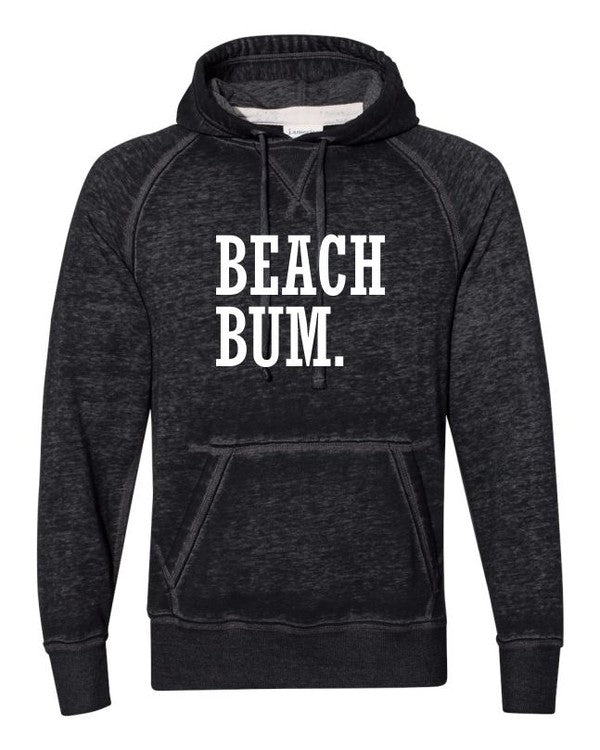 Vintage Beach Bum Hoodie for Women - Curvy Fit, Made in USA - Perfect for Casual Wear, Beach Outings & Cozy Loungewear