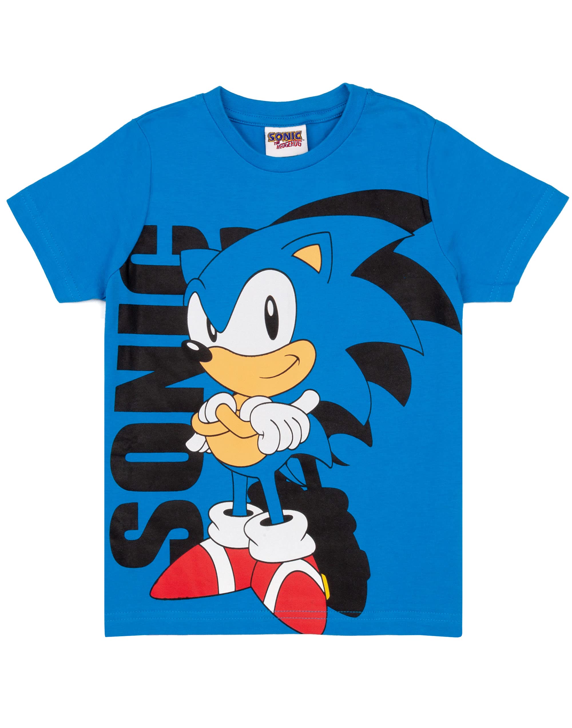 Sonic The Hedgehog T-Shirt for Boys - Blue Supersonic Video Game Graphic Tee - Kids Casual Top (Ages 6-7) - Perfect for Gaming, Birthday Parties & Everyday Wear