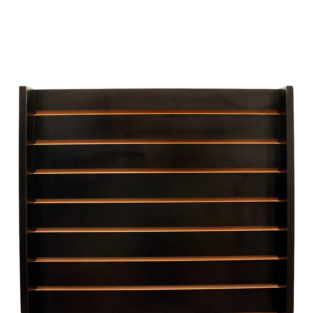 MH GLOBAL 2-Sided Slatwall Display Tower - Black Knockdown Floor Stand Retail Fixture for Store Merchandising | Perfect for Retail Stores, Trade Shows & Boutique Displays