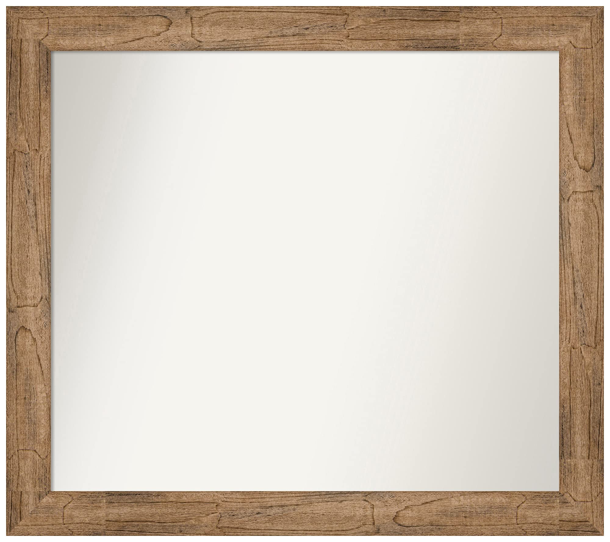 Amanti Art Custom Wall Mirror - 23.5 x 26.5 Inch Owl Brown Narrow Frame, Non-Beveled Bathroom Mirror | Various Sizes Available | Perfect for Bathroom, Bedroom & Entryway Decor