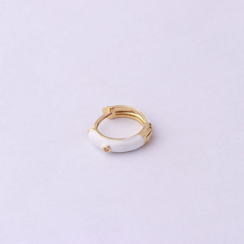 18K Gold Hoop Huggie Earrings - Clip On Hoop Earrings for Women | HSPJ353 | Perfect for Weddings, Parties & Everyday Wear