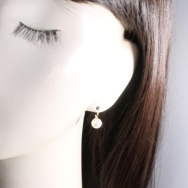 18K Yellow Gold Pearl Earrings for Women - Elegant Stud Earrings with Freshwater Pearls - Perfect for Weddings, Parties & Special Occasions