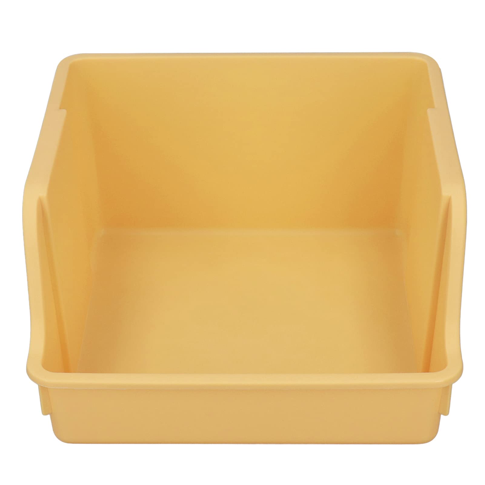 VADUMA U-Shaped Desktop Book Storage Rack with PP Handle - Multifunctional Organizer for Books, Toys & Clothes - Stackable Large Storage Basket (Yellow) | Perfect for Home, Office & Dorm Organization