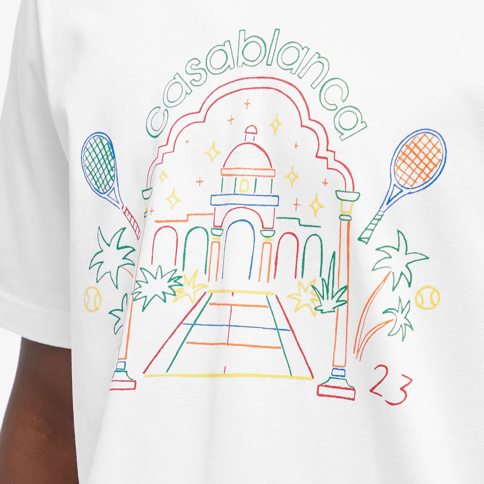 Casablanca White Logo T-Shirt for Men & Women | Premium Cotton Crewneck Tee | Streetwear & Casual Everyday Wear
