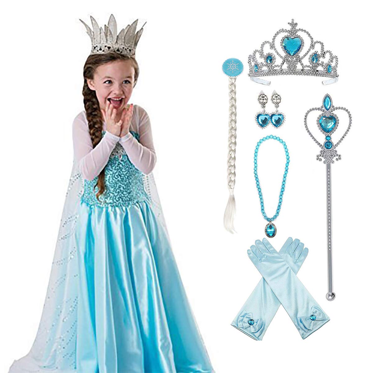 LOEL Princess Dress Up Costume for Girls | Elegant & Playful Kids' Party Outfit | Perfect for Birthday, Halloween & Dress-Up Play