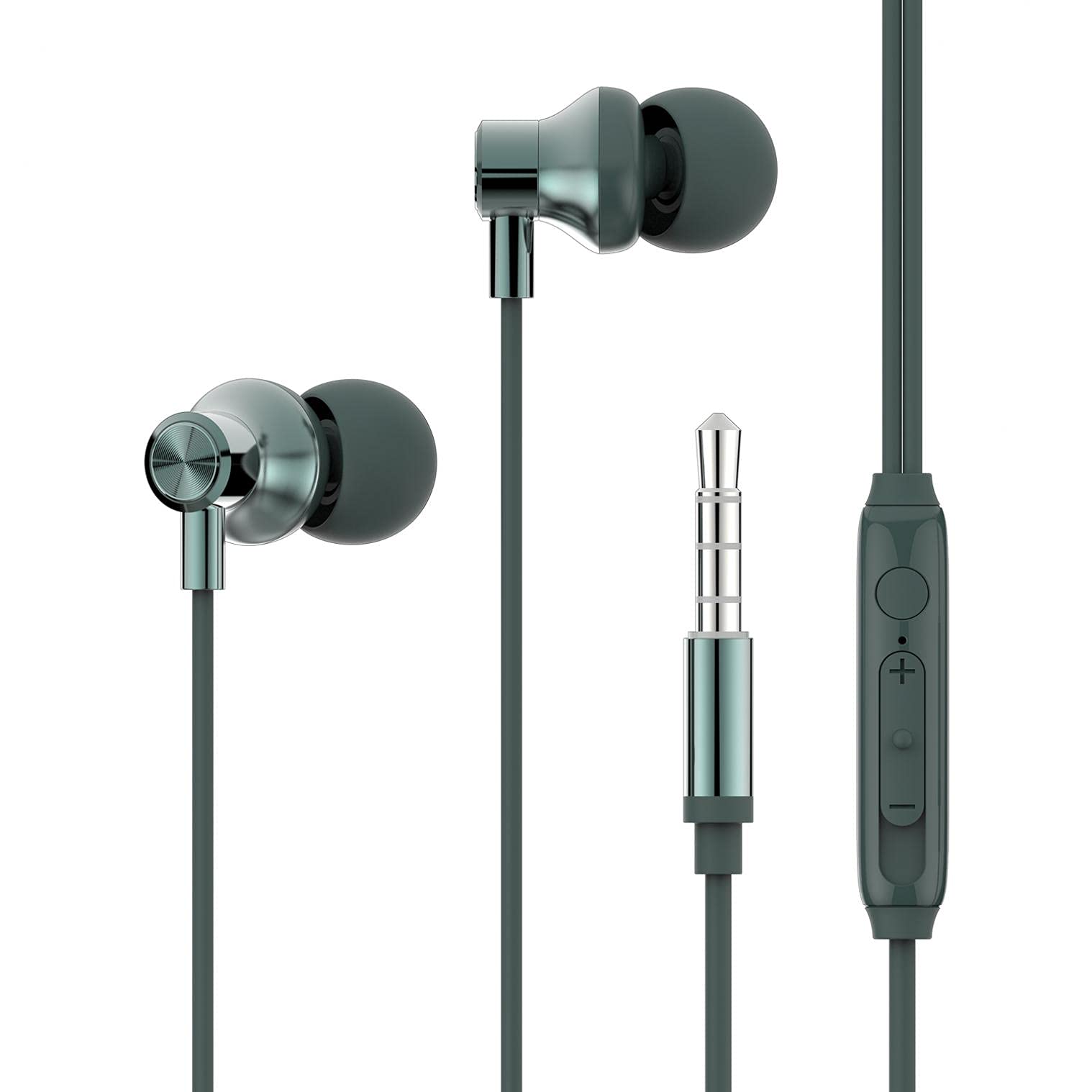 Premium Wired Earphones with Hi-Fi Sound & Built-in Mic - Metal In-Ear Headphones Compatible with Microsoft Surface Go 3/Pro/Pro 2/Pro 3 - Perfect for Work Calls, Online Classes & Music Listening