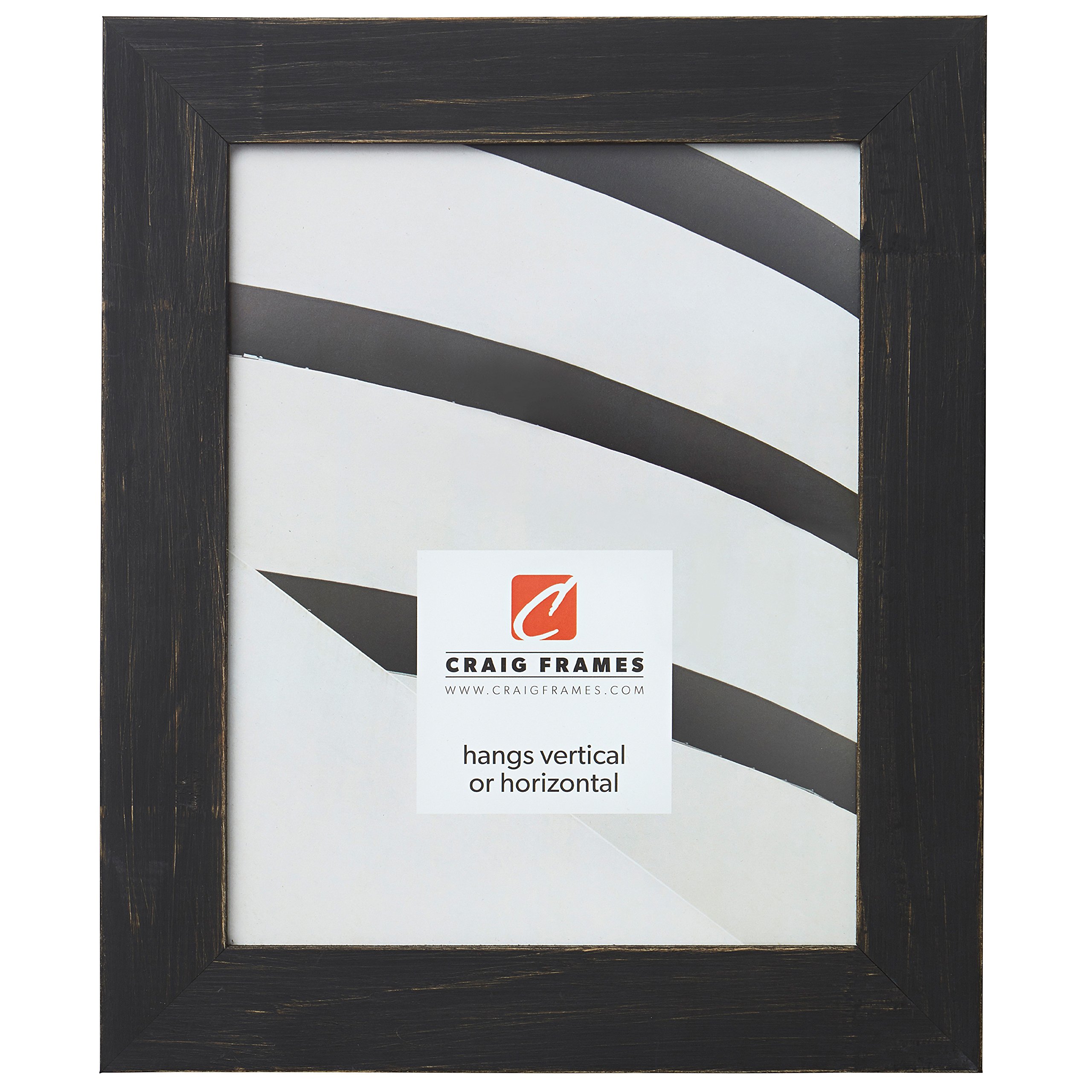 Craig Frames Jasper 16x22 Inch Picture Frame - Country Charcoal Black for Wall Art & Photos